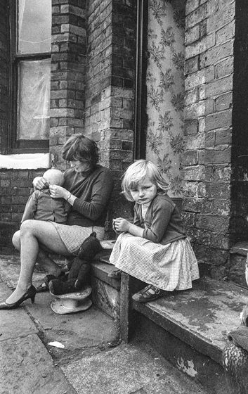 Mother and Children on Porch