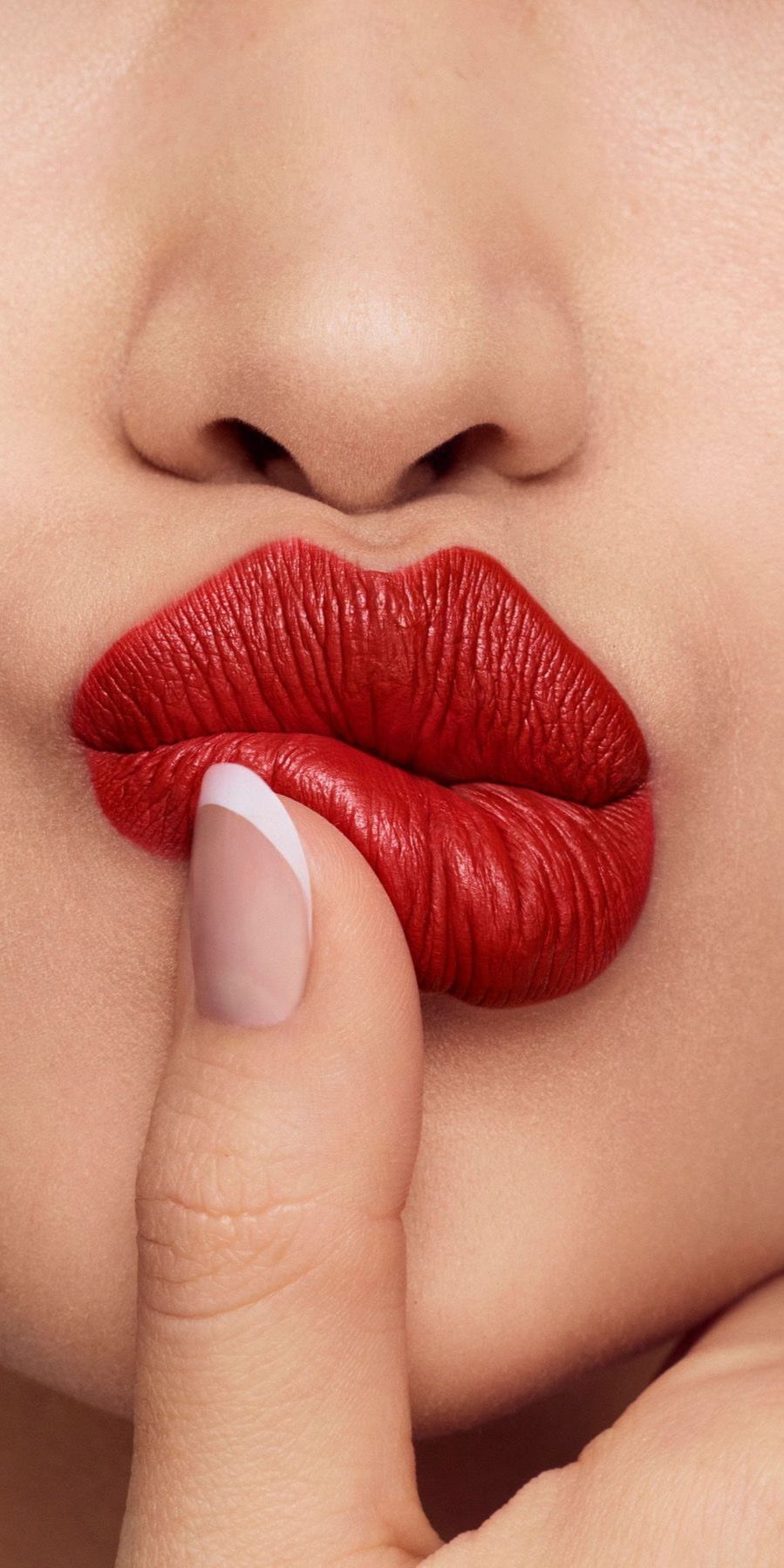 Close-Up of Red Lips