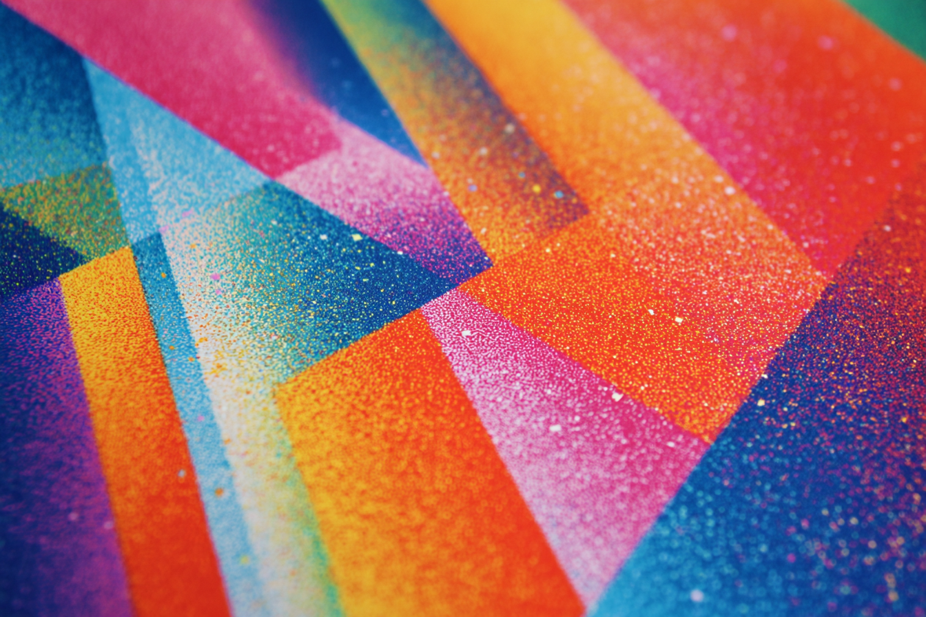 Colorful Glitter Triangles