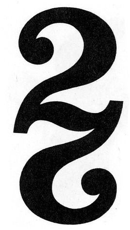 Curved Black Shape on White Background