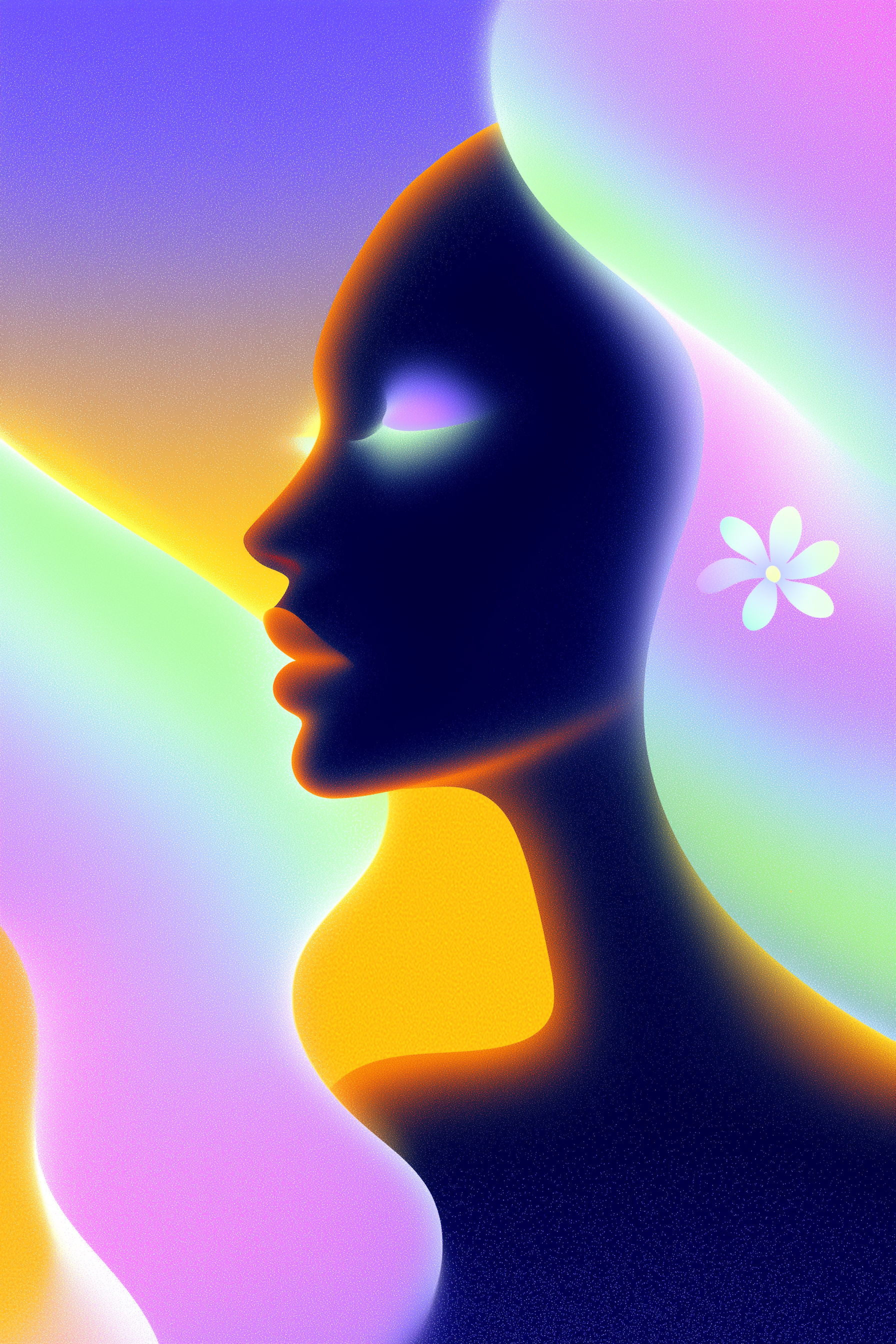 Abstract Profile Silhouette