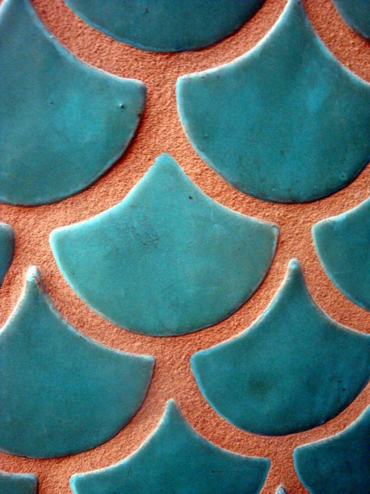 Turquoise Fan Tiles