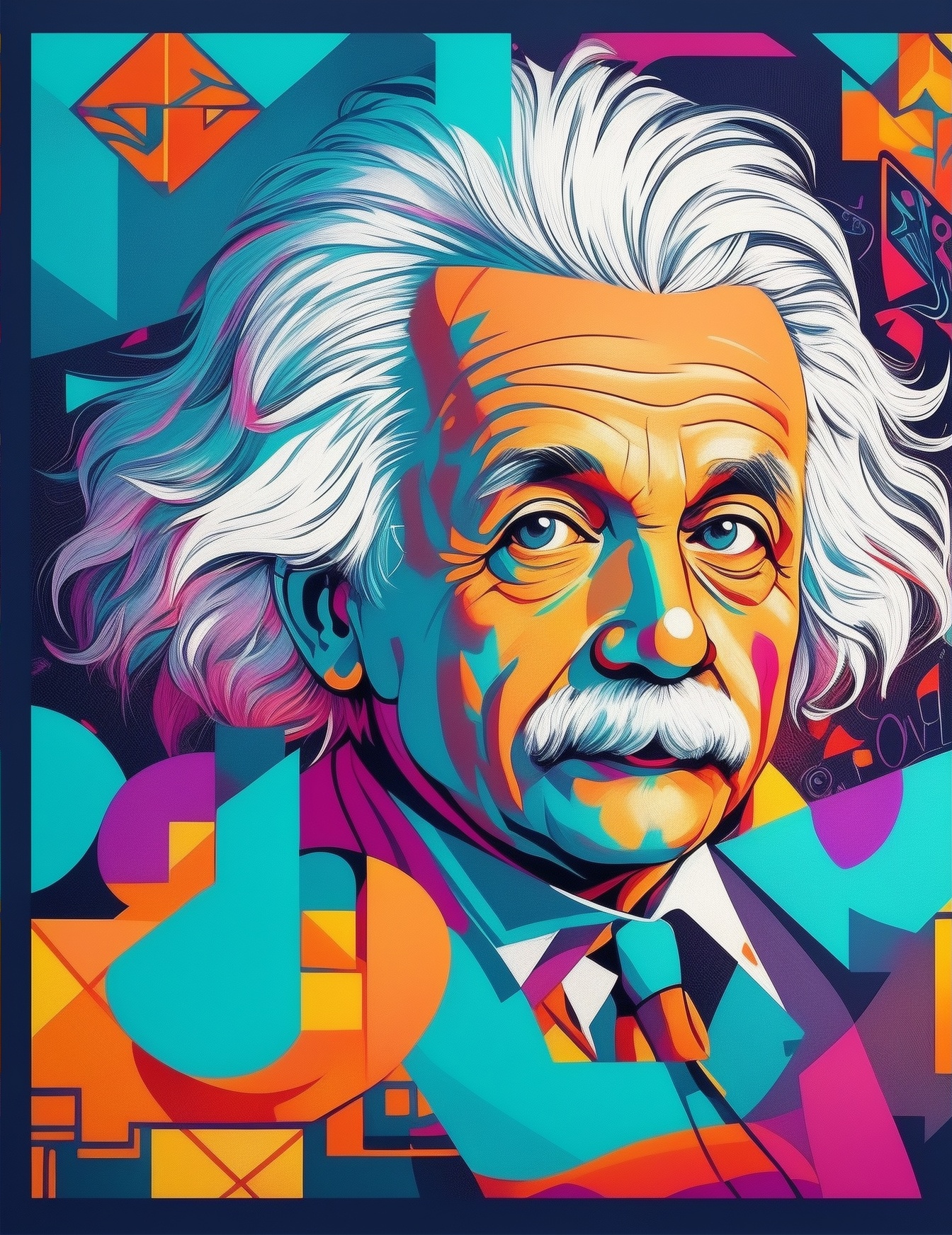 Colorful Einstein Portrait