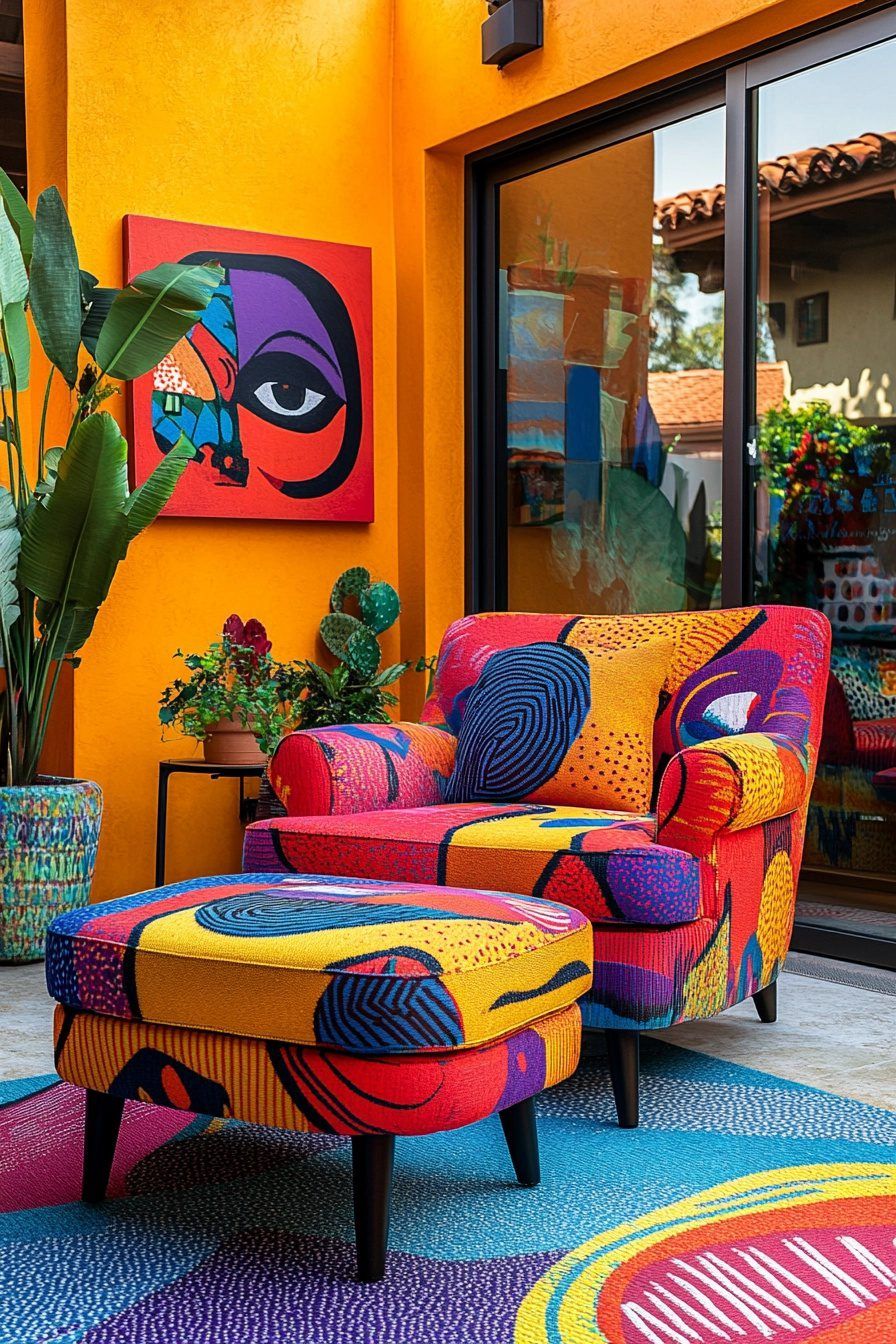 Colorful Bohemian Armchair