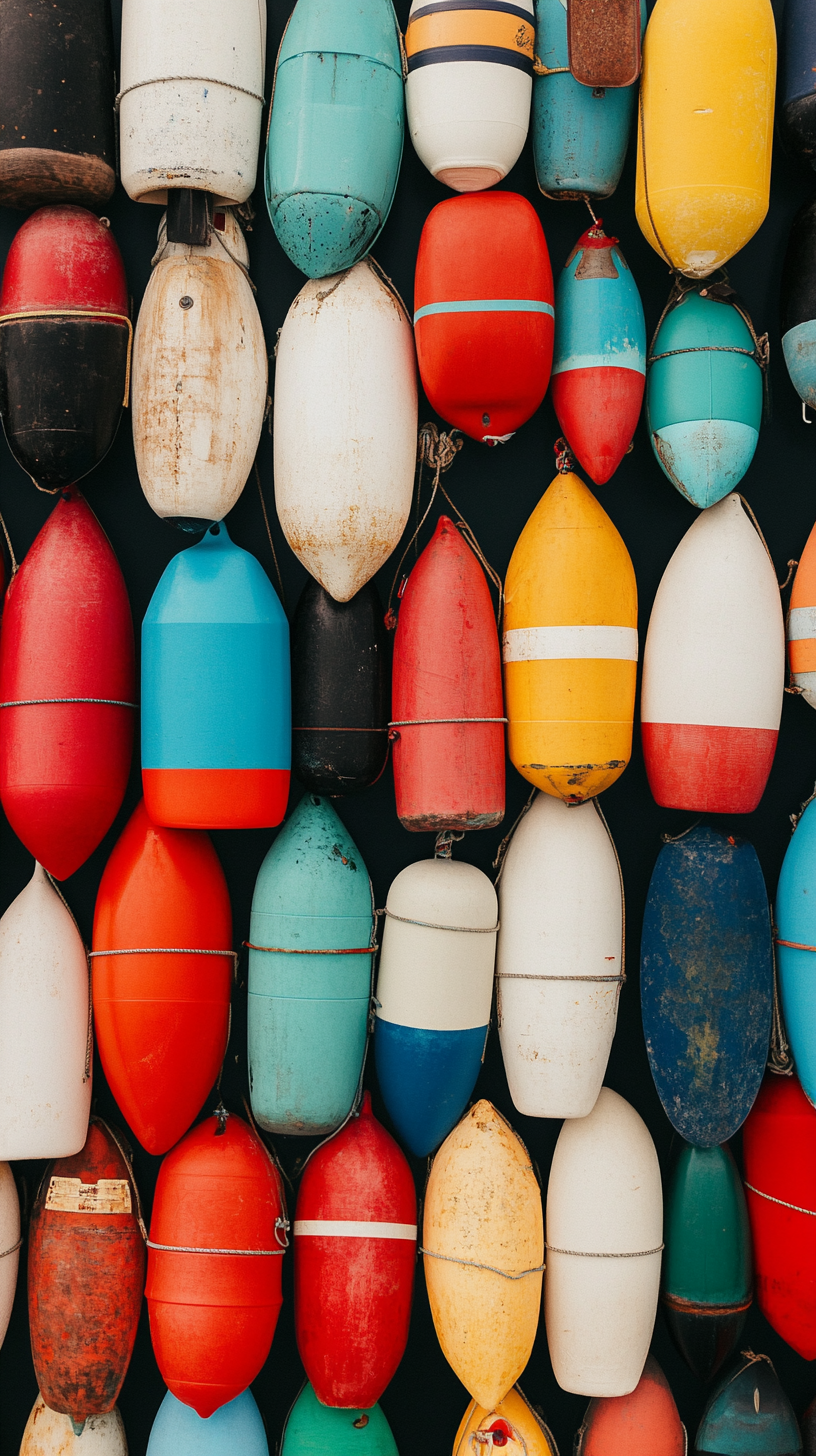 Colorful Buoys Arrangement
