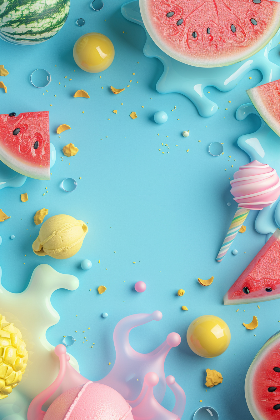 Candy Land: Sweet Treats on Blue