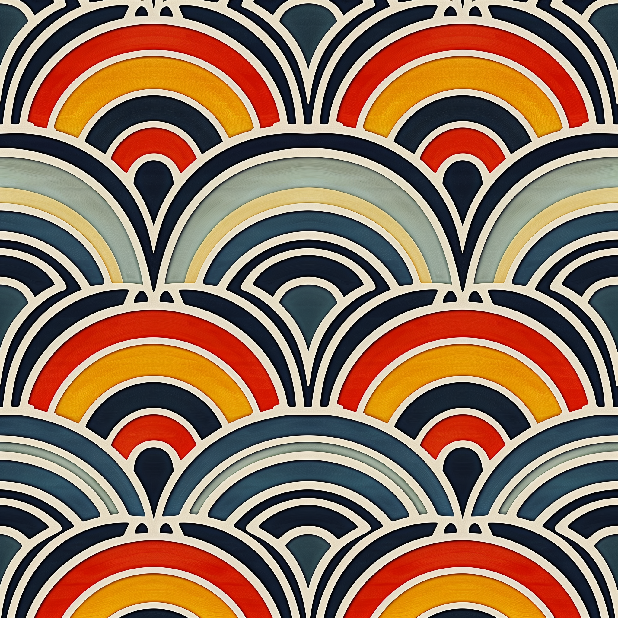 Art Deco Rainbow Pattern