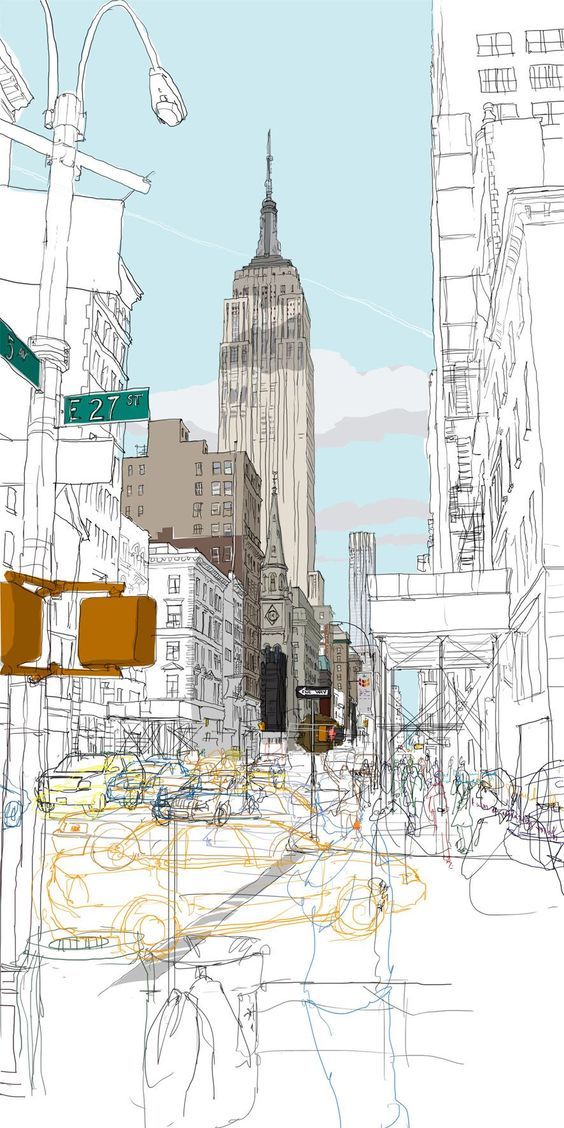 Urban Sketch of New York
