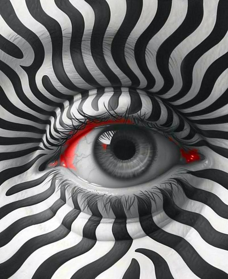 Surreal Zebra Striped Eye