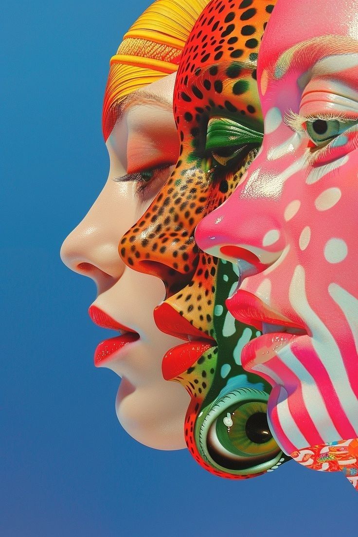 Colorful Abstract Faces