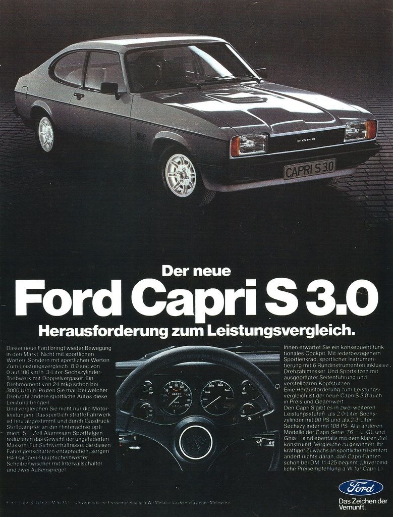 Der neue Ford Capri S 3.0