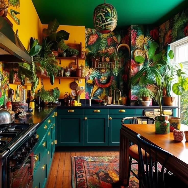 Vibrant Tropical Kitchen