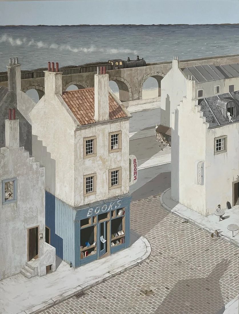 Coastal Town Scene
