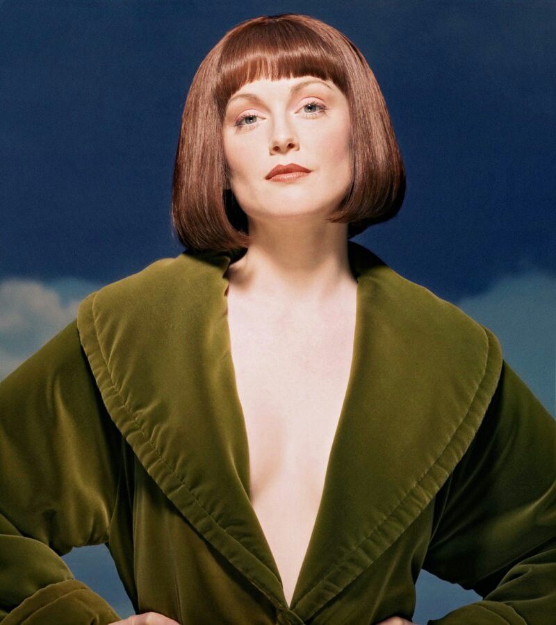 Elegant Woman in Olive Velvet
