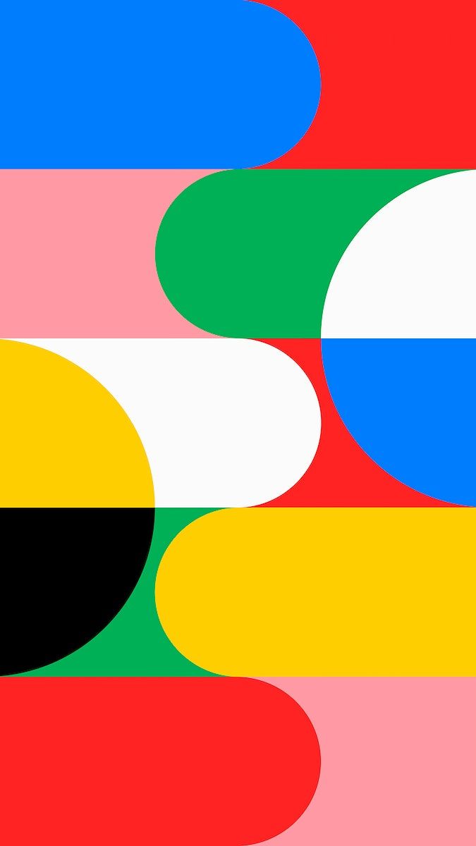 Abstract Colorful Shapes Composition