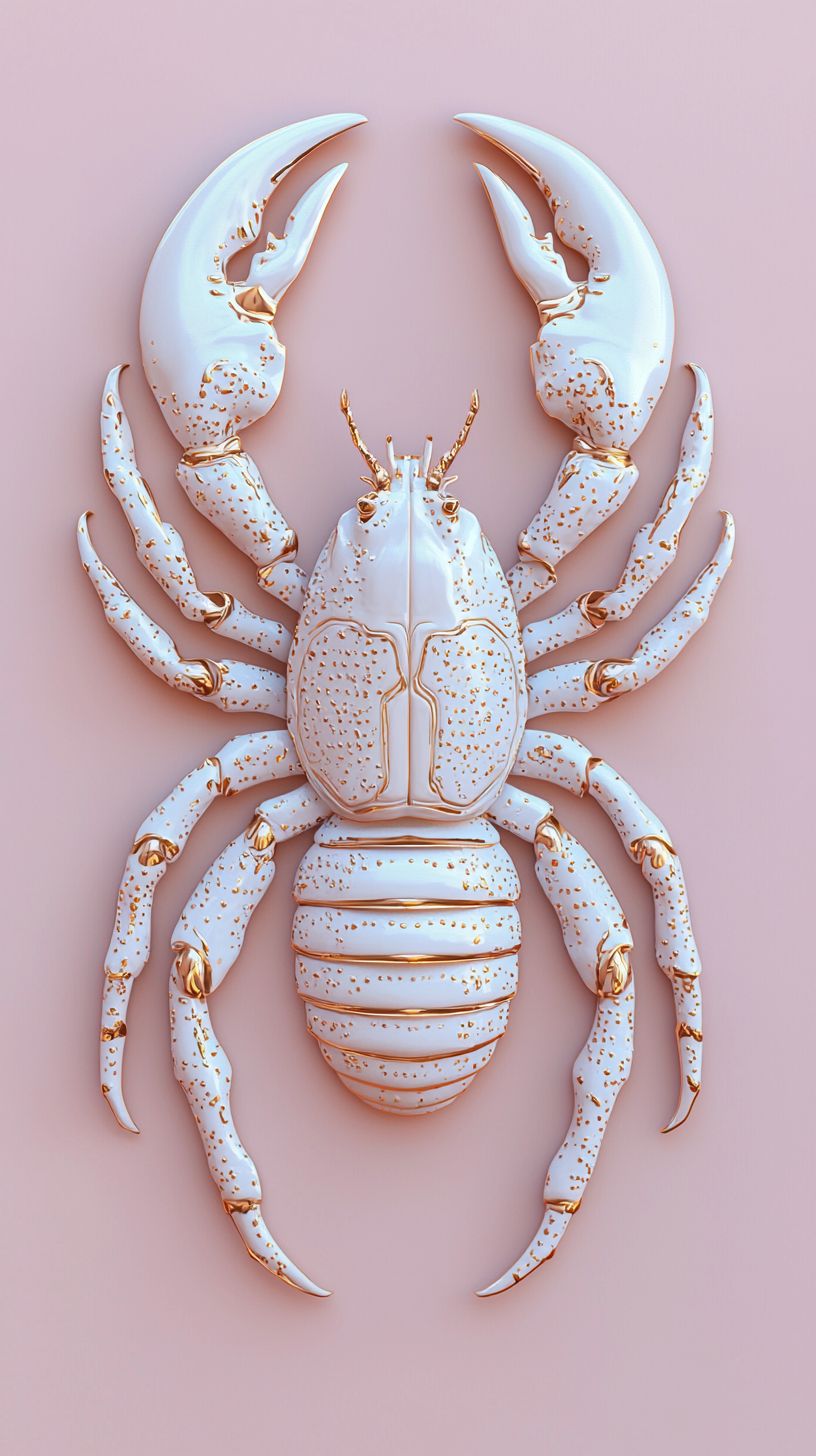 Gilded Crab Sculpture