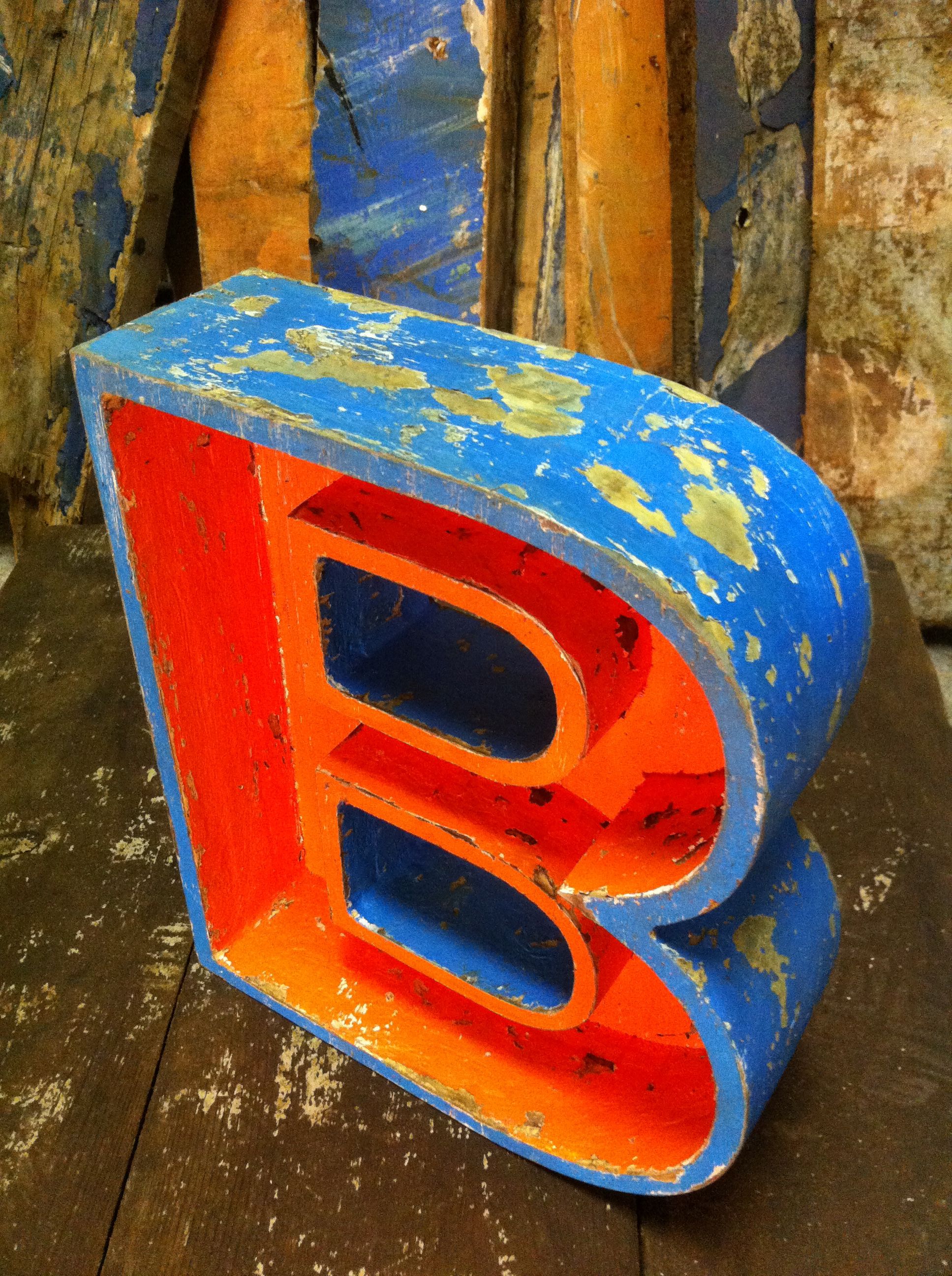 Weathered Wooden Letter B
