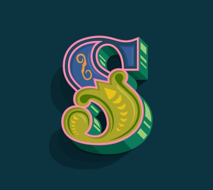 Colorful Letter S Art
