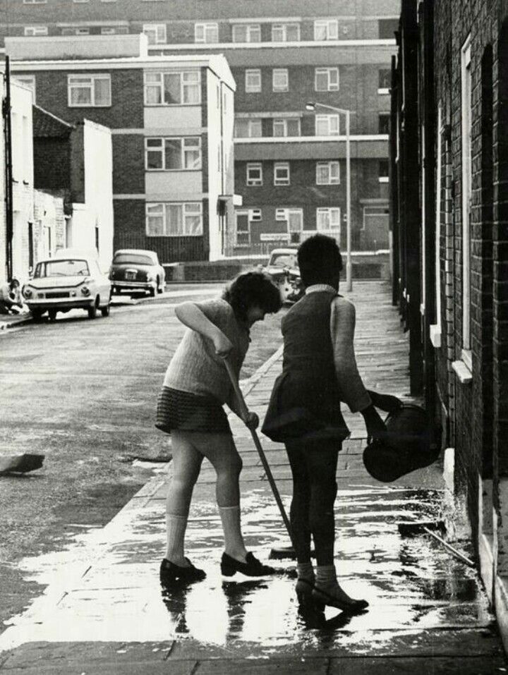 Children Washing Street