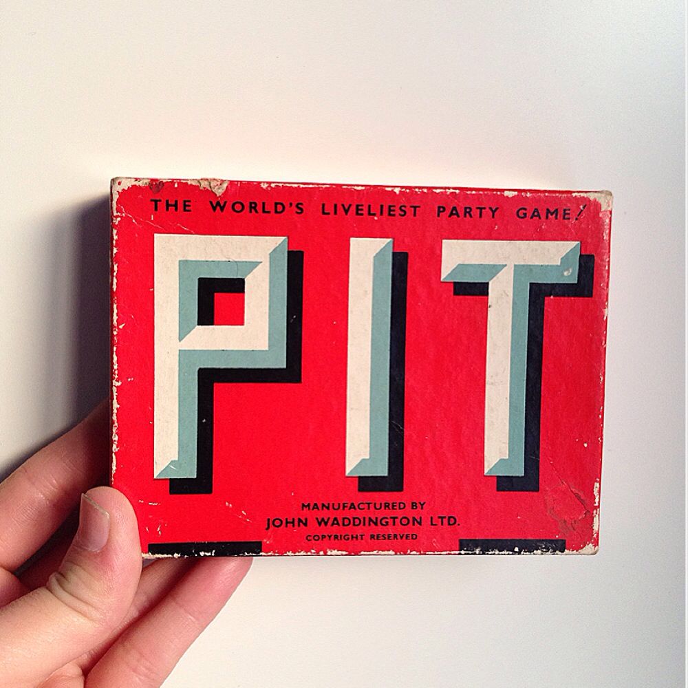 Vintage 'Pit' Party Game Box