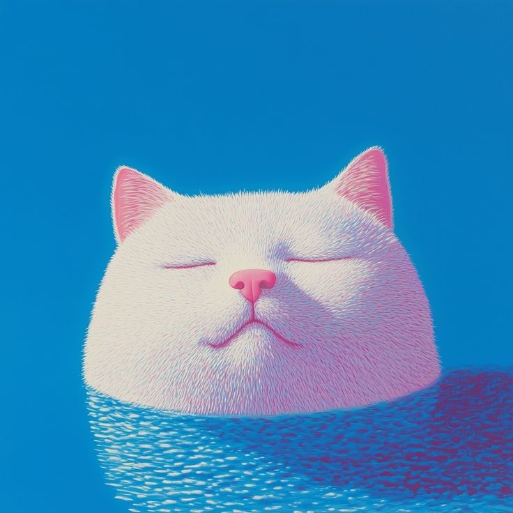 Cat Dreaming in Water