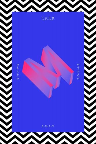 Abstract 3D Letter M