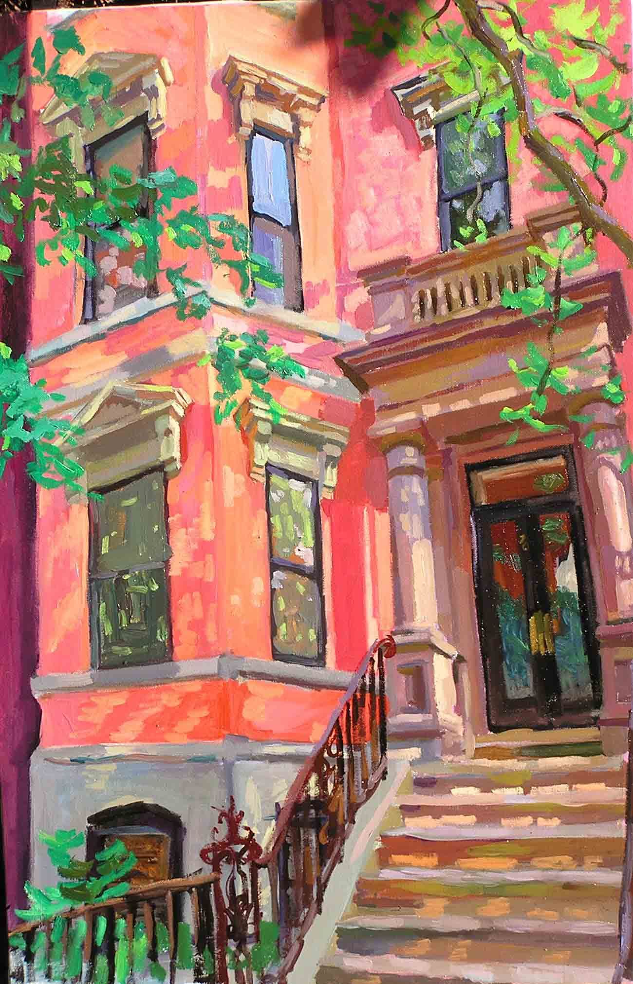 Bright Pink Brownstone