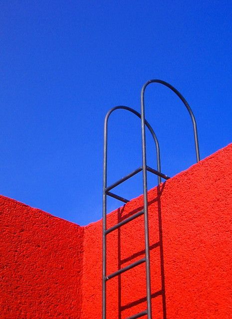 Red Wall Ladder