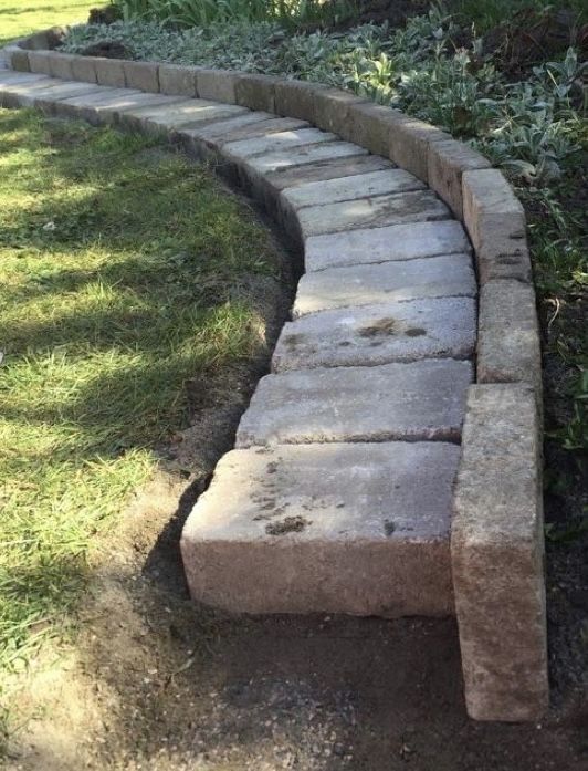 Curved Brick Garden Border