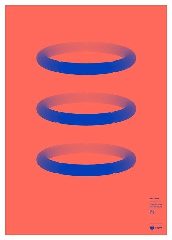 Stacked Blue Rings