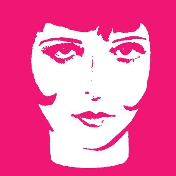 Pink Stencil Portrait