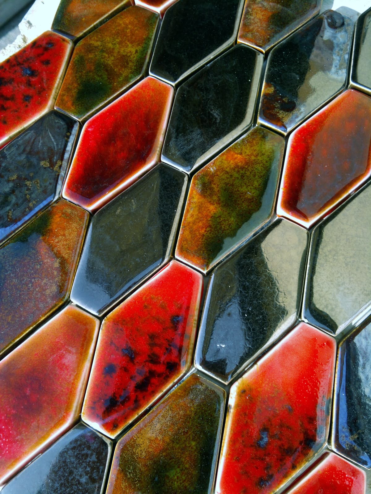 Colorful Hexagonal Mosaic Tiles