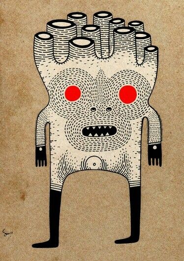 Giant Monster with Red Eyes