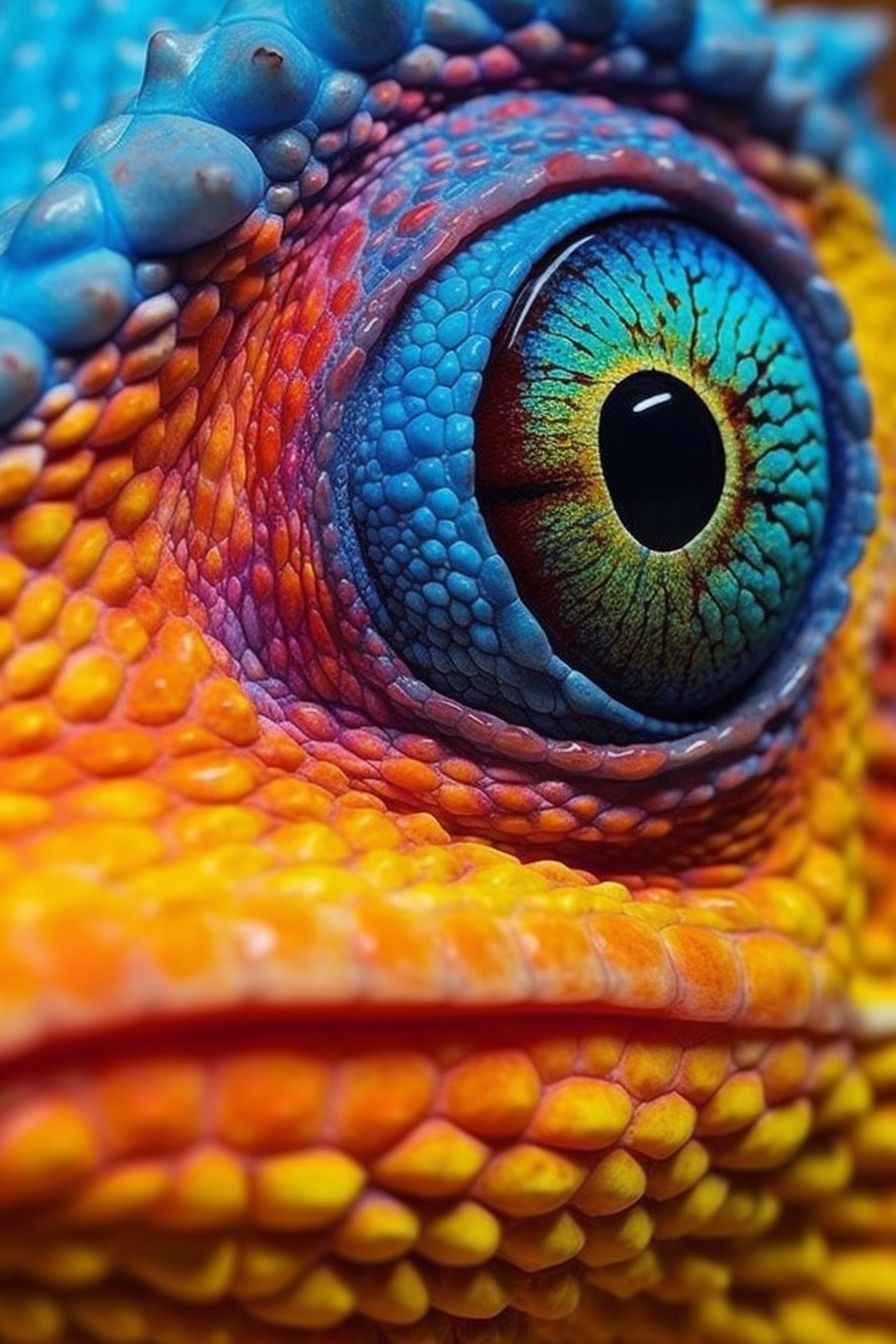 Colorful Lizard Eye