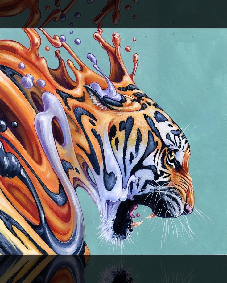 Surreal Tiger Splash