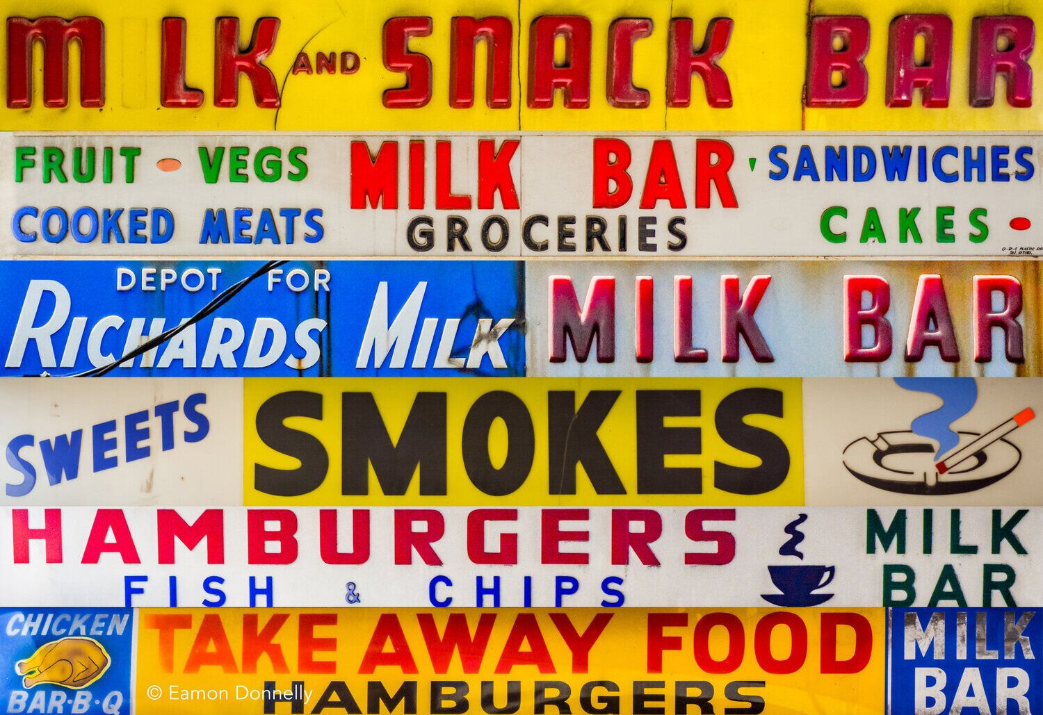 Vibrant Snack Bar Signs
