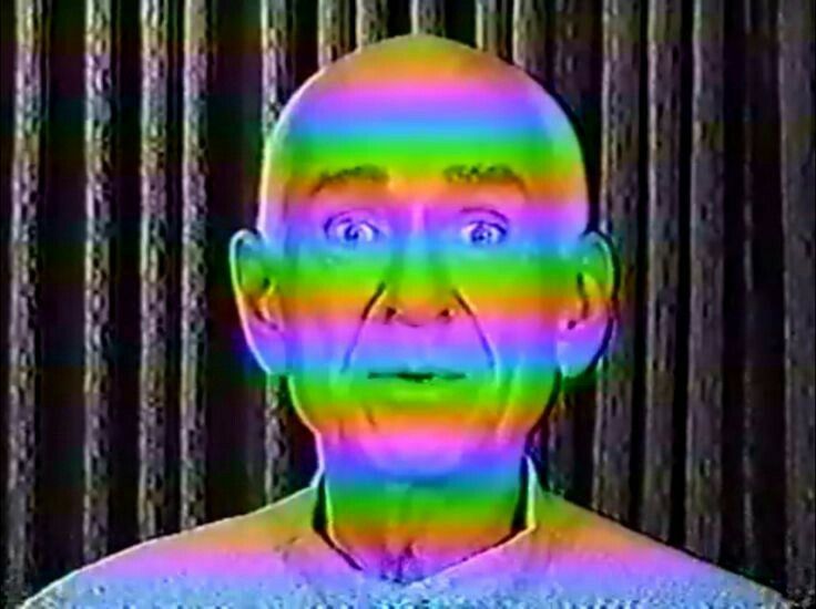 Rainbow Striped Face