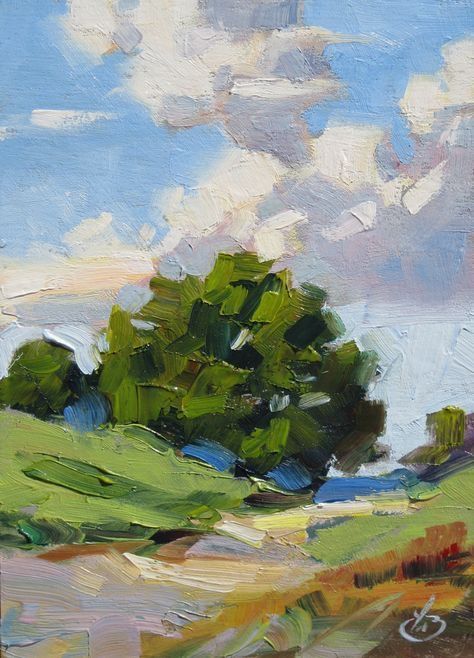 Sunny Landscape with Tree