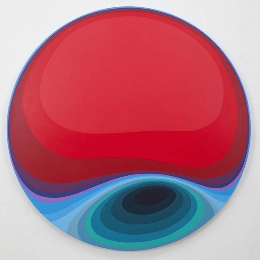Abstract Red and Blue Swirl
