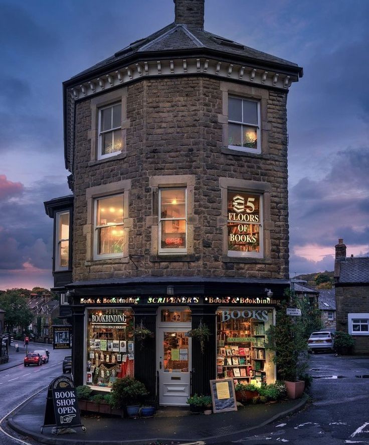 Cozy Bookshop at Twilight