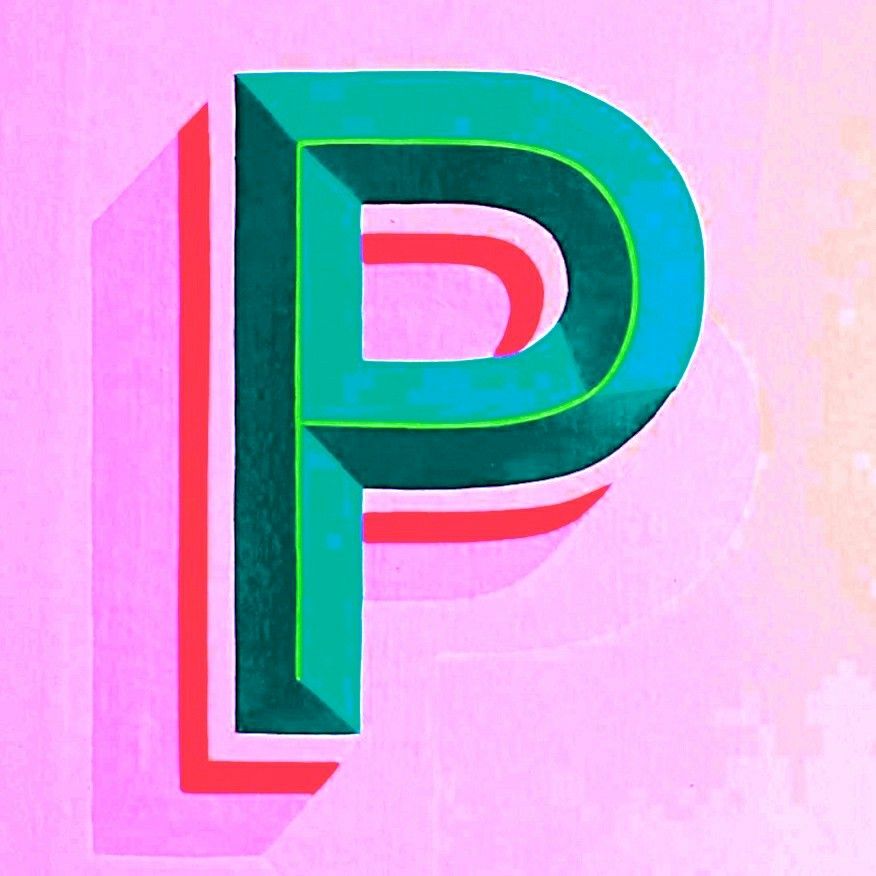 Colorful Letter P