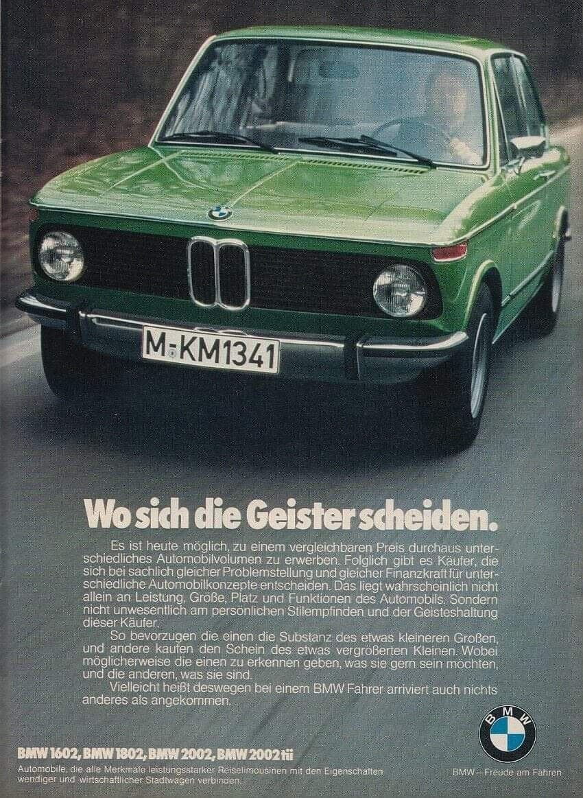 BMW 2002 Green Ad