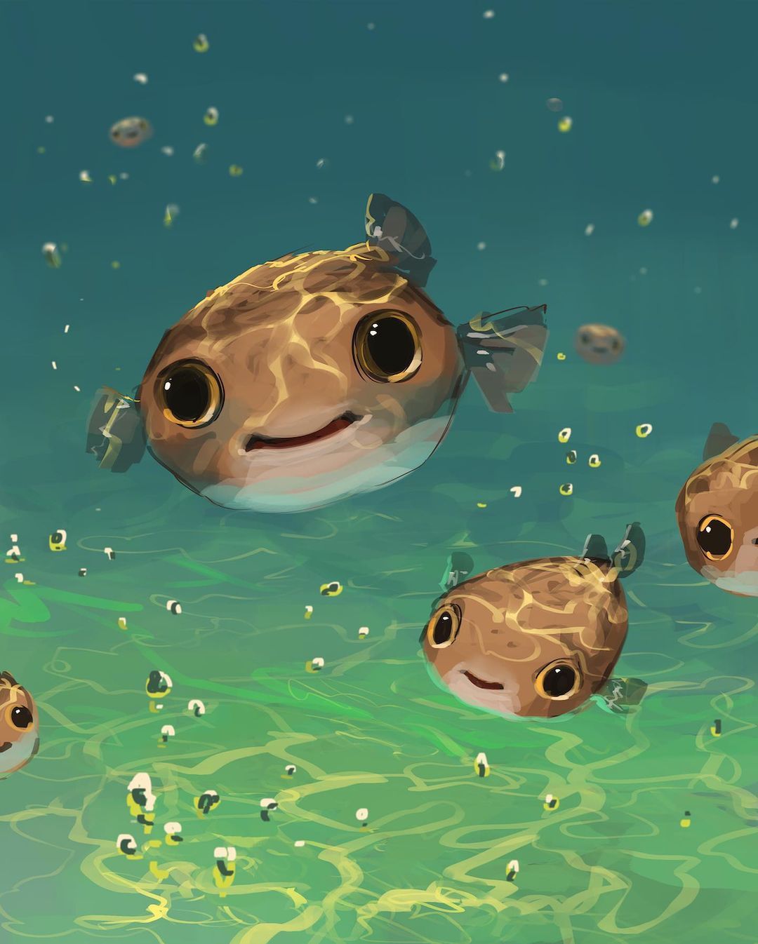 Cartoon Puffer Fish