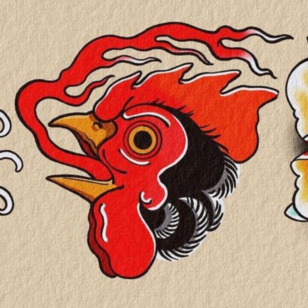 Rooster Tattoo Design
