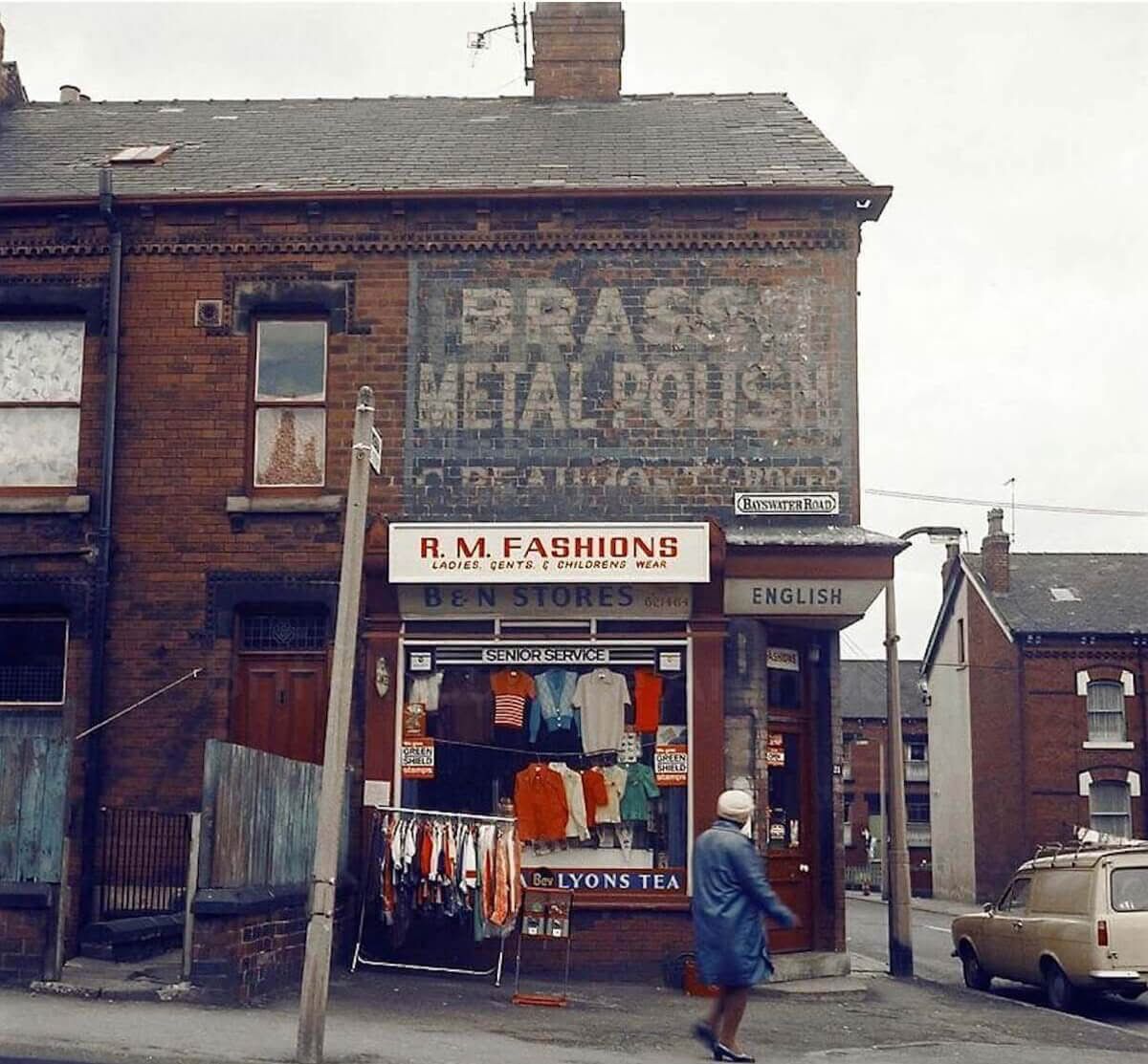 Vintage Shopfront with Clothing Display