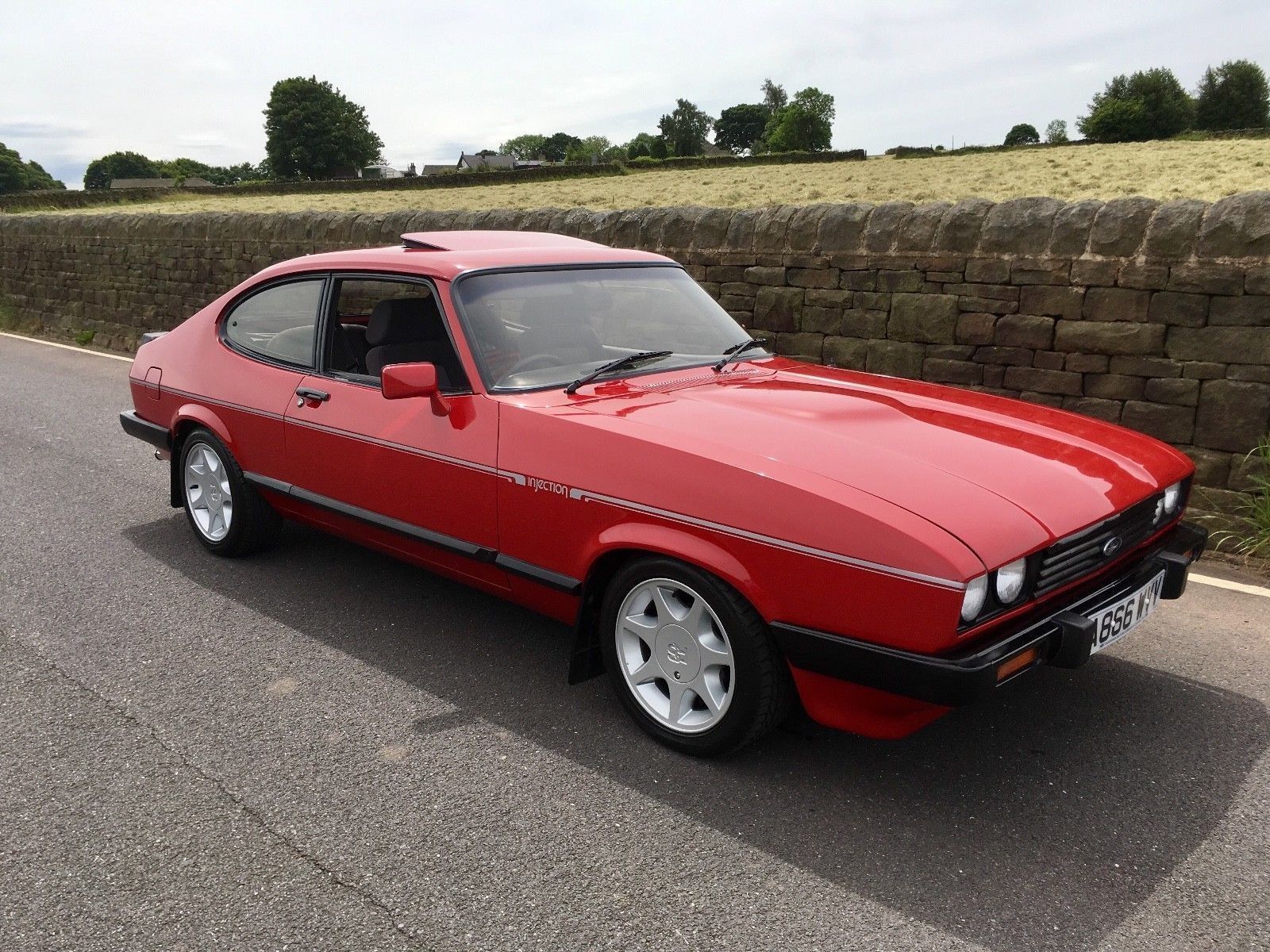 Vintage Red Ford Capri