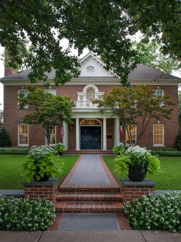 Elegant Brick Mansion with Formal Entrance