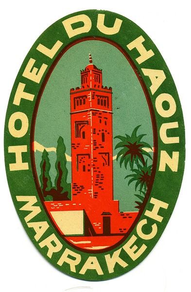 Hotel Chaouz Marrakech Luggage Label
