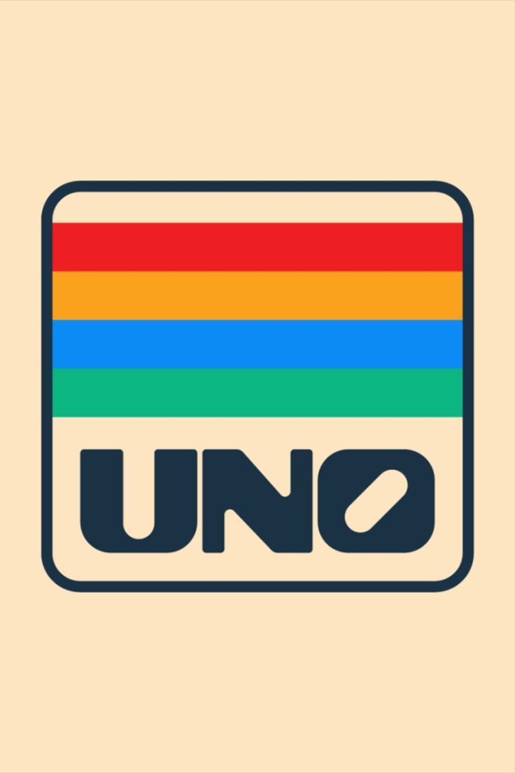 UNO Card with Rainbow Stripes