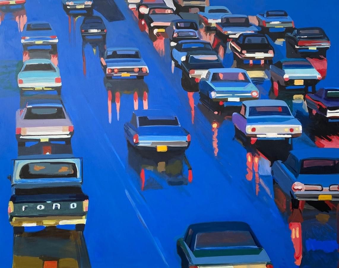 Traffic Jam in Blue